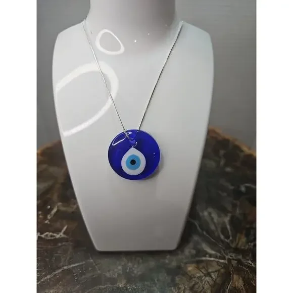 Evil Eye Necklace 925 Silver Chain Protection/Good Luck - Picture 4 of 10